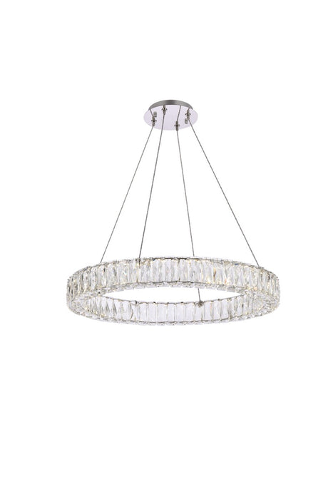 Monroe LED Pendant Chrome-Mid. Chandeliers-Elegant Lighting-Lighting Design Store