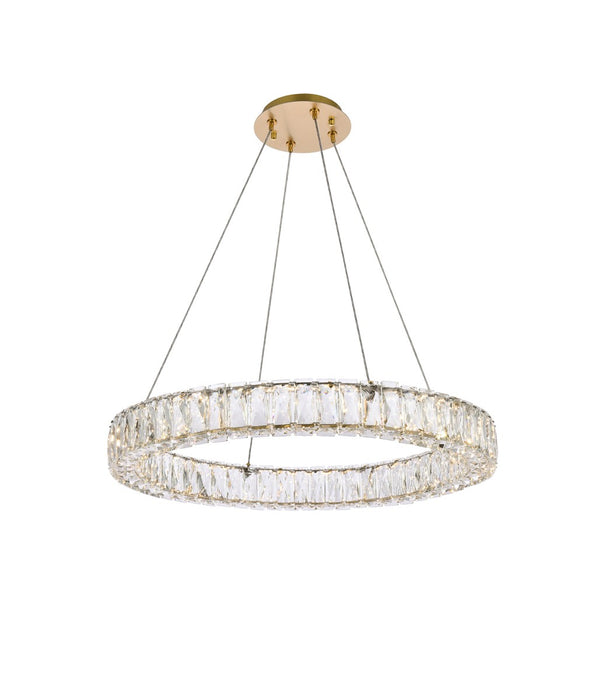 Monroe LED Pendant Gold-Mid. Chandeliers-Elegant Lighting-Lighting Design Store