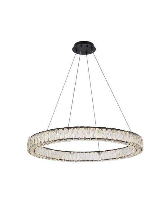 Monroe LED Pendant Black-Mid. Chandeliers-Elegant Lighting-Lighting Design Store