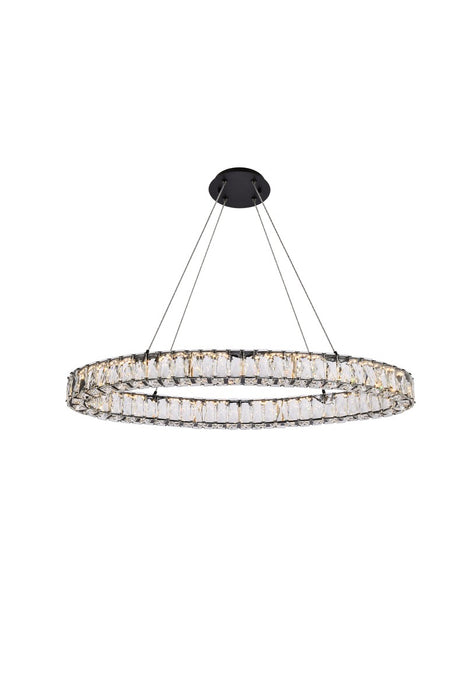 Monroe LED Pendant Black-Large Chandeliers-Elegant Lighting-Lighting Design Store