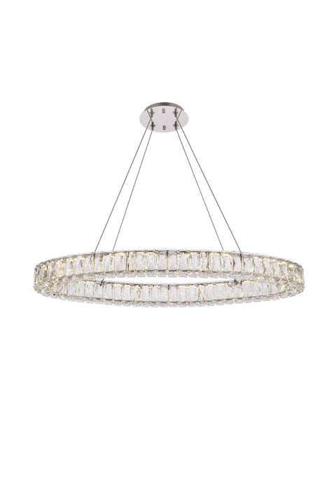 Monroe LED Pendant Chrome-Large Chandeliers-Elegant Lighting-Lighting Design Store