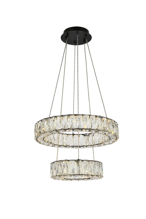 Monroe LED Pendant Black-Pendants-Elegant Lighting-Lighting Design Store