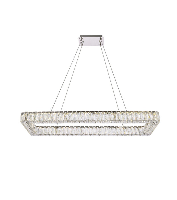 Monroe LED Pendant Chrome-Linear/Island-Elegant Lighting-Lighting Design Store