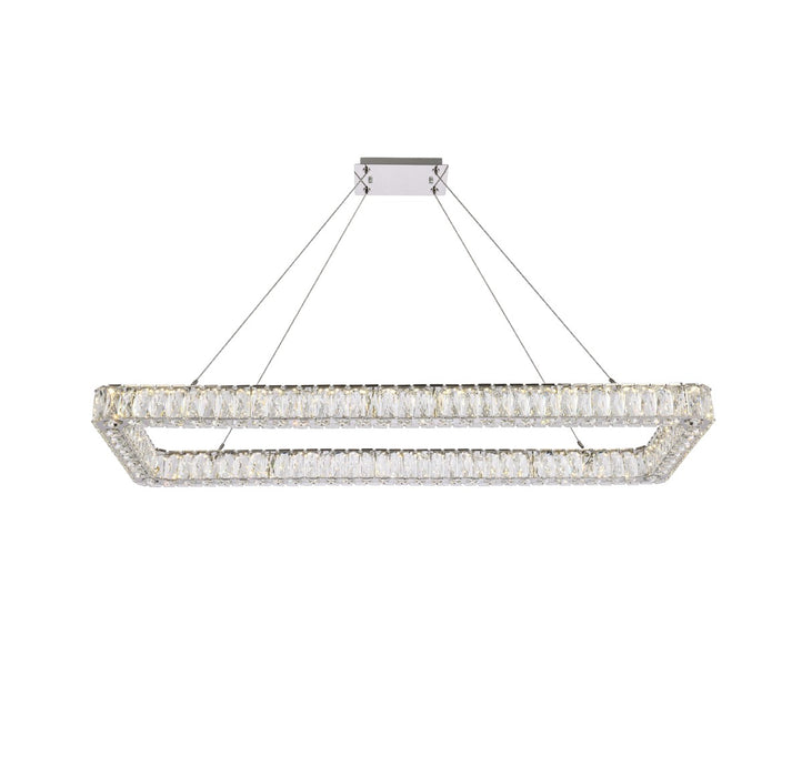 Monroe LED Pendant Chrome-Linear/Island-Elegant Lighting-Lighting Design Store