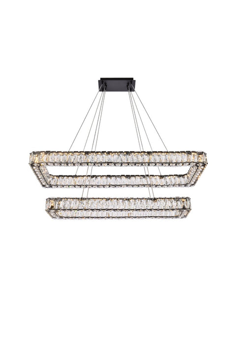 Monroe LED Pendant Black-Linear/Island-Elegant Lighting-Lighting Design Store