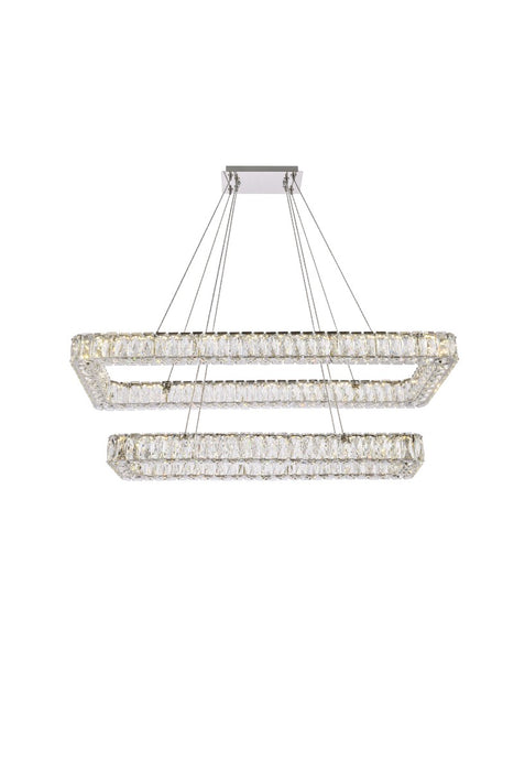 Monroe LED Pendant Chrome-Linear/Island-Elegant Lighting-Lighting Design Store