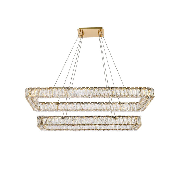 Monroe LED Pendant Gold-Linear/Island-Elegant Lighting-Lighting Design Store