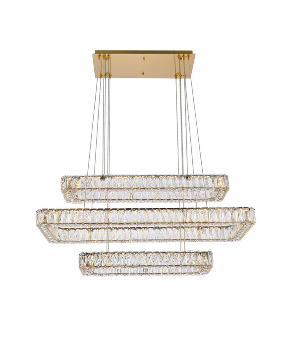 Monroe LED Pendant Gold-Linear/Island-Elegant Lighting-Lighting Design Store