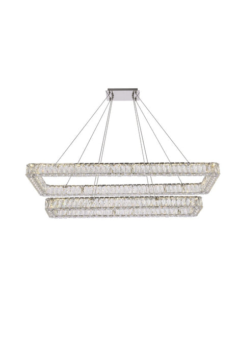 Monroe LED Pendant Chrome-Linear/Island-Elegant Lighting-Lighting Design Store