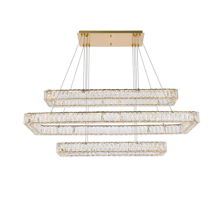 Monroe LED Pendant Gold-Linear/Island-Elegant Lighting-Lighting Design Store