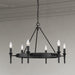 Golden - 1020-6 BLK - Six Light Chandelier - Edinburgh - Matte Black