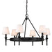 Golden - 1020-6 BLK-MWS - Six Light Chandelier - Edinburgh - Matte Black