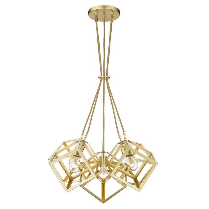 Golden - 2086-5P OG - Five Light Chandelier - Cassio - Olympic Gold