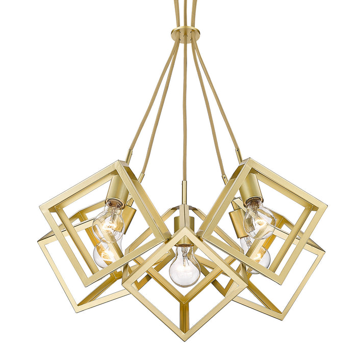 Golden - 2086-5P OG - Five Light Chandelier - Cassio - Olympic Gold