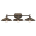 Golden - 3124-BA3 DR - Three Light Vanity Light - Clemence - Dark Rust