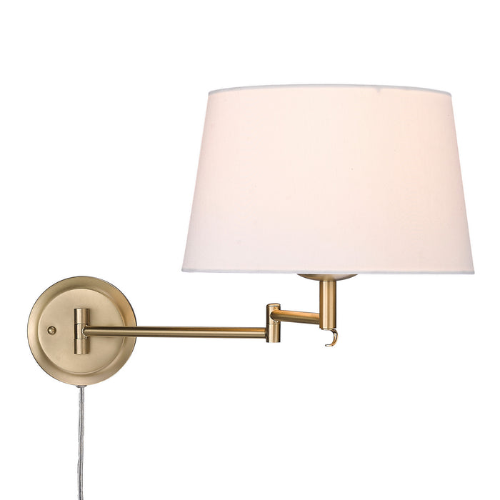 Golden - 3692-A1W BCB-MWS - One Light Swing Arm - Eleanor - Brushed Champagne Brass