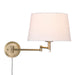 Golden - 3692-A1W BCB-MWS - One Light Swing Arm - Eleanor - Brushed Champagne Brass