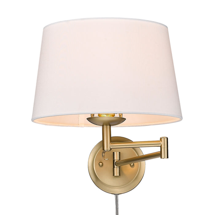 Golden - 3692-A1W BCB-MWS - One Light Swing Arm - Eleanor - Brushed Champagne Brass