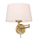 Golden - 3692-A1W BCB-MWS - One Light Swing Arm - Eleanor - Brushed Champagne Brass