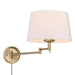 Golden - 3692-A1W BCB-MWS - One Light Swing Arm - Eleanor - Brushed Champagne Brass