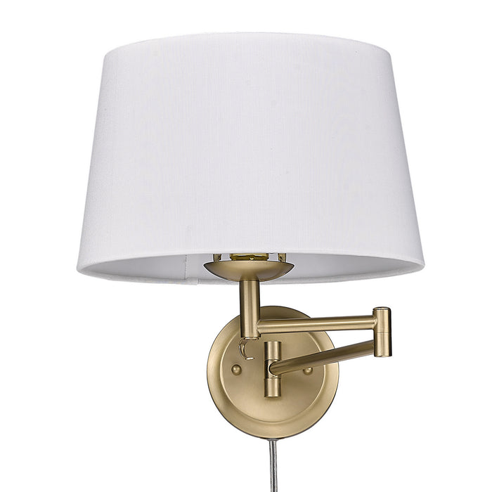 Golden - 3692-A1W BCB-MWS - One Light Swing Arm - Eleanor - Brushed Champagne Brass
