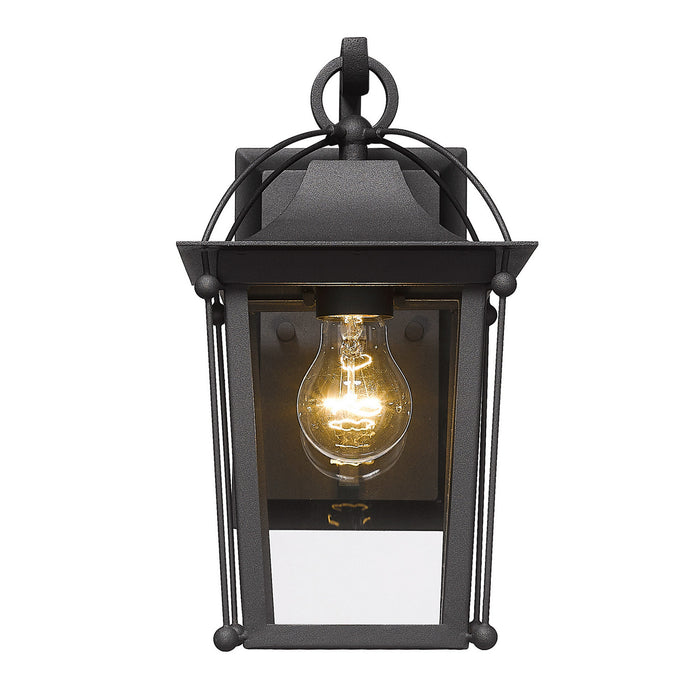 Golden - 4305-OWM NB-CLR - One Light Outdoor Wall Mount - Brigham - Natural Black