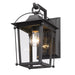 Golden - 4305-OWM NB-CLR - One Light Outdoor Wall Mount - Brigham - Natural Black