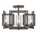 Golden - 6068-FM GMT - Four Light Flush Mount - Marco - Gunmetal Bronze