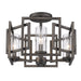 Golden - 6068-FM GMT - Four Light Flush Mount - Marco - Gunmetal Bronze
