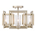 Golden - 6068-FM WG - Four Light Flush Mount - Marco - White Gold
