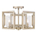 Golden - 6068-FM WG - Four Light Flush Mount - Marco - White Gold
