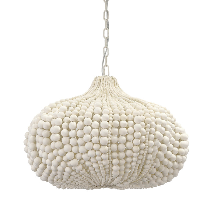 Palecek - 2038-05 - Three Light Pendant - Point Dume - Off-White