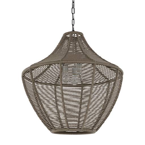 Nantucket Three Light Outdoor Chandelier Black