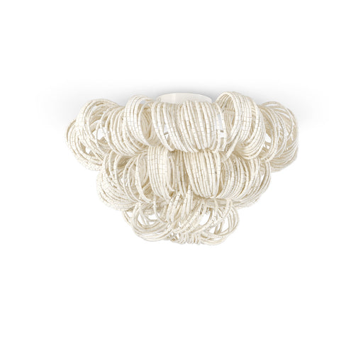 Monroe One Light Semi Flush Mount Cream