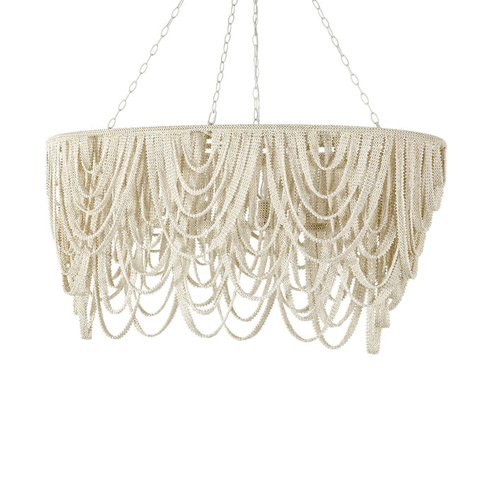 Palecek - 2909-79 - Four Light Chandelier - Selita - Off-White