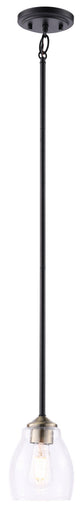 Winsley One Light Pendant Coal w/Stained Brass