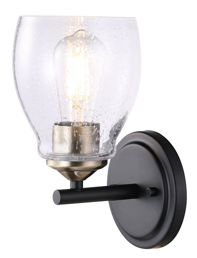 Winsley One Light Wall Lamp Coal w/Stained Brass