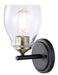 Minka-Lavery - 2431-878 - One Light Wall Lamp - Winsley - Coal w/Stained Brass