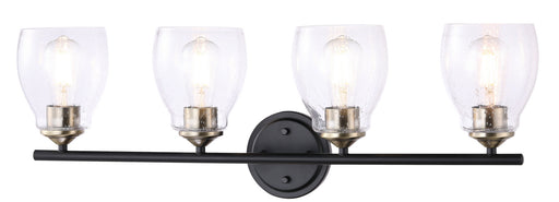 Winsley Four Light Wall Lamp Coal w/Stained Brass