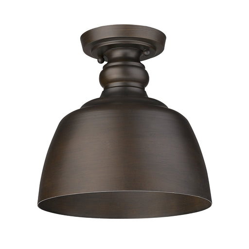 Holmes One Light Flush Mount Rubbed Bronze