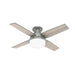 Hunter - 51757 - 44 InchesCeiling Fan - Dempsey - Matte Silver