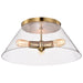 Nuvo Lighting - 60-7422 - Three Light Flush Mount - Dover - Vintage Brass