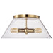Nuvo Lighting - 60-7422 - Three Light Flush Mount - Dover - Vintage Brass