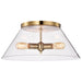 Nuvo Lighting - 60-7422 - Three Light Flush Mount - Dover - Vintage Brass
