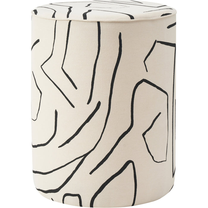 Renwil - CHA087 - Stool - Rachelle - Cream Base/ Black Lines