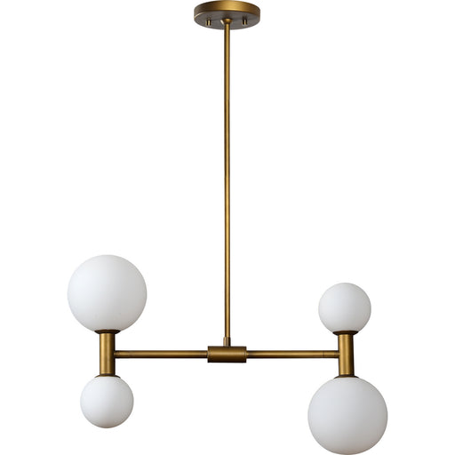 Luiza Four Light Ceiling Fixture Antique Brass
