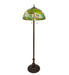 Meyda Tiffany - 253417 - Three Light Floor Lamp - Tiffany Banded Dogwood - Mahogany Bronze