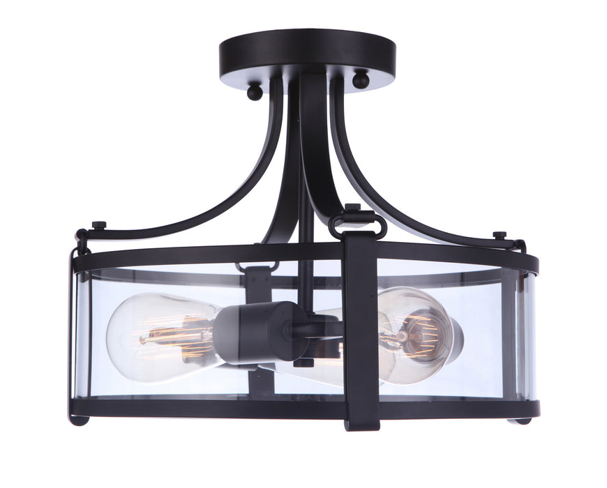 Craftmade - 55353-FB - Three Light Semi Flush Mount - Elliot - Flat Black