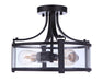 Craftmade - 55353-FB - Three Light Semi Flush Mount - Elliot - Flat Black