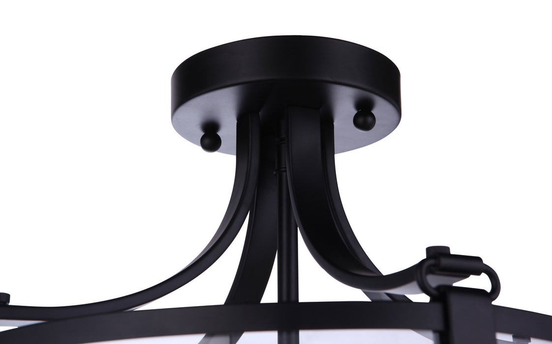 Craftmade - 55353-FB - Three Light Semi Flush Mount - Elliot - Flat Black